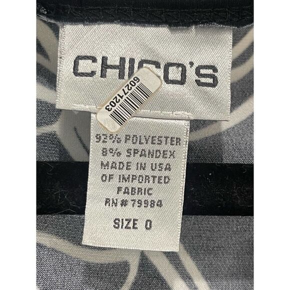 Chico’s black and white top size S - Picture 3 of 5